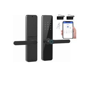 Fingerprint Smart Door Lock with Handle: Keyless Entry Door Lock for Front Door -Fingerprint Smart Lock -Digital Door Lock with Keypad- biometric Door Lock- Auto Lock & App Control -Smart Lock for Hom