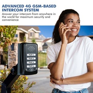 G-Speak Ultra GSM-Based Intercom System, Centurion G-Speak Ultra 4G Intercom Kit - 4 Button